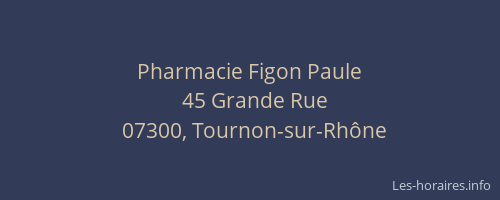 Pharmacie Figon Paule