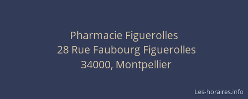 Pharmacie Figuerolles