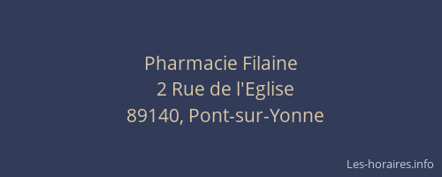 Pharmacie Filaine