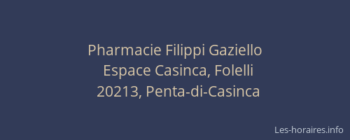 Pharmacie Filippi Gaziello