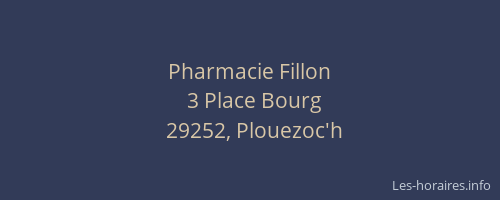 Pharmacie Fillon