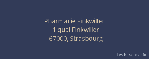 Pharmacie Finkwiller