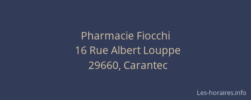 Pharmacie Fiocchi