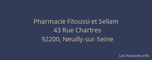 Pharmacie Fitoussi et Sellam