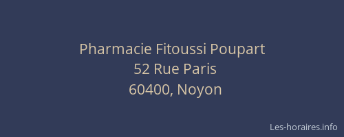Pharmacie Fitoussi Poupart