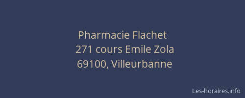 Pharmacie Flachet