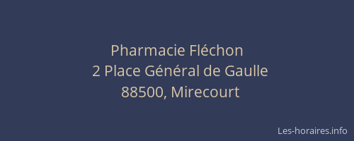 Pharmacie Fl&eacute;chon