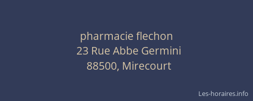 pharmacie flechon