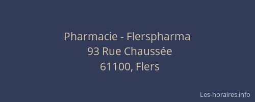 Pharmacie - Flerspharma