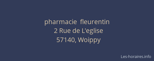 pharmacie  fleurentin