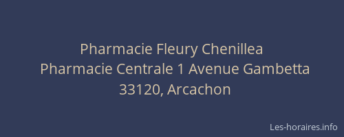 Pharmacie Fleury Chenillea
