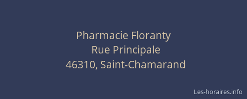 Pharmacie Floranty