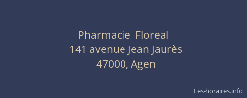 Pharmacie  Floreal