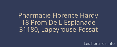 Pharmacie Florence Hardy