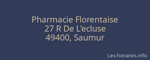 Pharmacie Florentaise