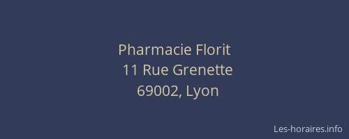 Pharmacie Florit