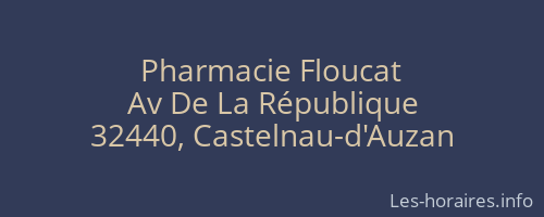 Pharmacie Floucat