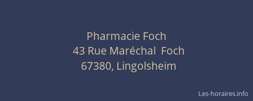 Pharmacie Foch