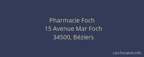 Pharmacie Foch