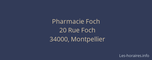 Pharmacie Foch