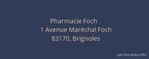 Pharmacie Foch 
