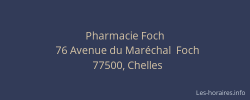 Pharmacie Foch