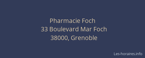 Pharmacie Foch