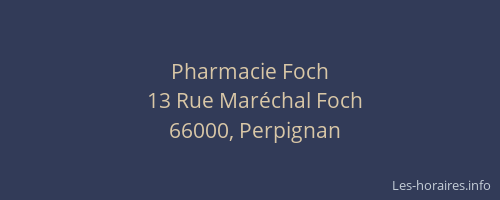 Pharmacie Foch