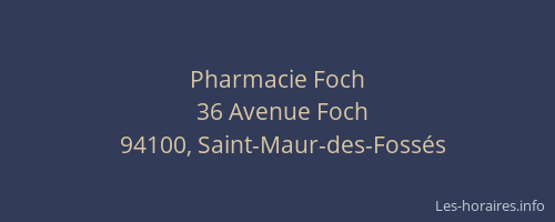 Pharmacie Foch