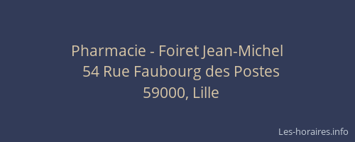 Pharmacie - Foiret Jean-Michel