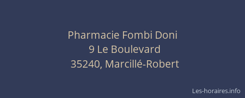 Pharmacie Fombi Doni