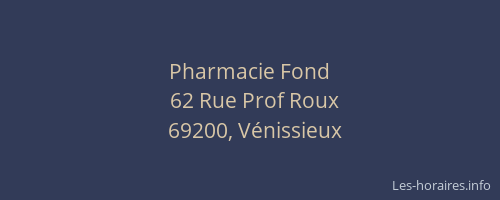 Pharmacie Fond