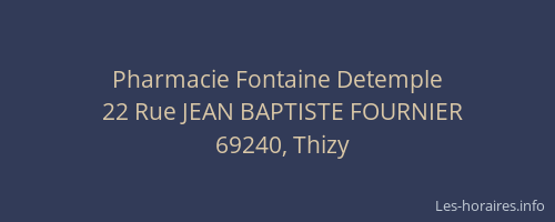 Pharmacie Fontaine Detemple