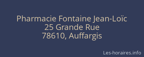Pharmacie Fontaine Jean-Loïc