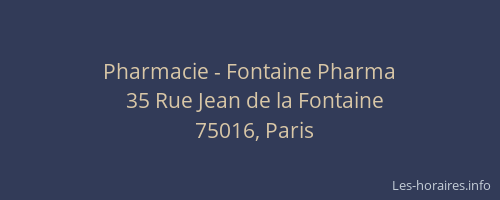 Pharmacie - Fontaine Pharma