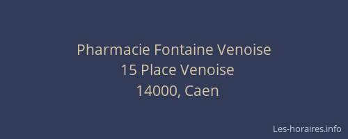 Pharmacie Fontaine Venoise