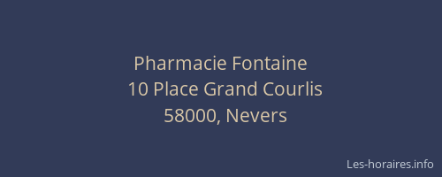 Pharmacie Fontaine