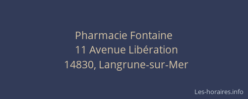 Pharmacie Fontaine