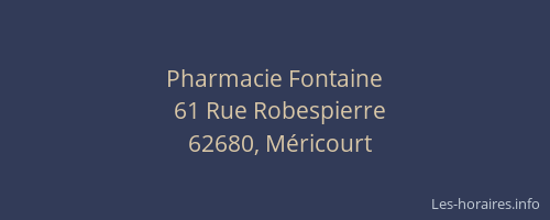 Pharmacie Fontaine