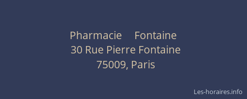 Pharmacie     Fontaine