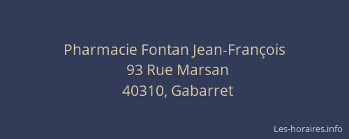 Pharmacie Fontan Jean-François