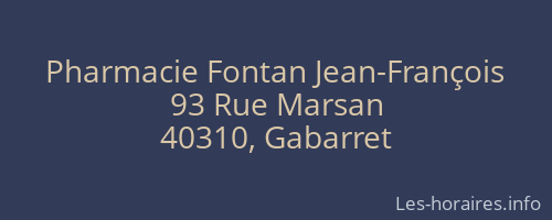 Pharmacie Fontan Jean-François