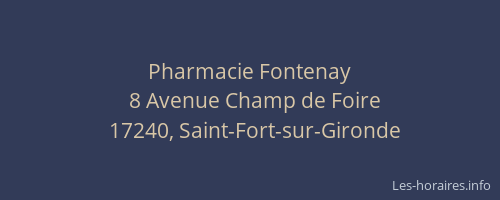 Pharmacie Fontenay