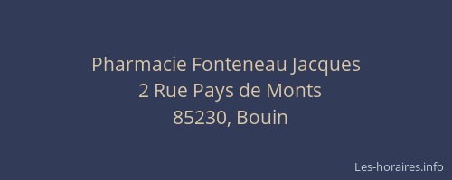 Pharmacie Fonteneau Jacques