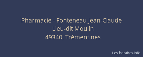 Pharmacie - Fonteneau Jean-Claude