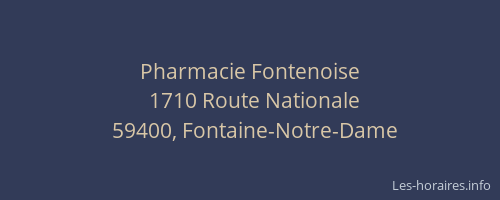 Pharmacie Fontenoise