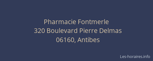 Pharmacie Fontmerle