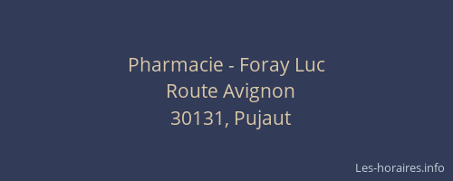 Pharmacie - Foray Luc