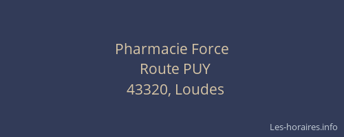 Pharmacie Force