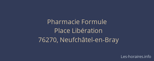 Pharmacie Formule